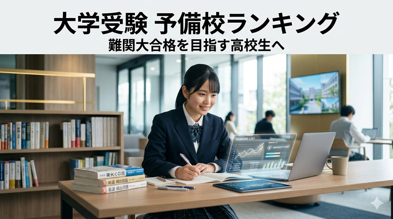 難関大学合格を目指す高校生必見|予備校ランキングTOP5(東進ハイスクール・駿台・河合塾)